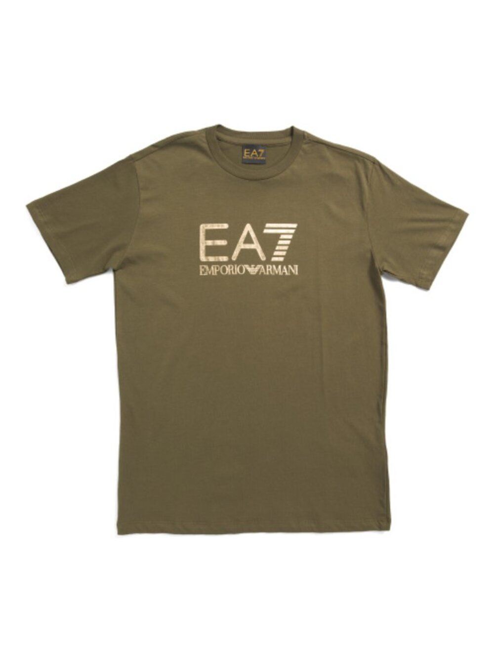 ARMANI Men's Olive Logo Tee